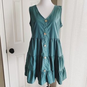 Oversized Ruffle Button-down Dress